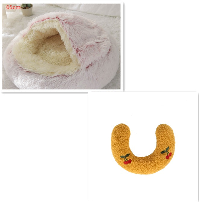 Round Plush Winter Bed