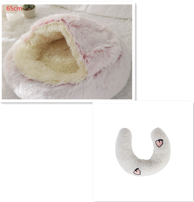 Round Plush Winter Bed
