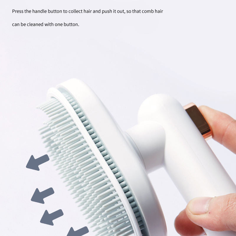 Self-Cleaning Grooming Comb