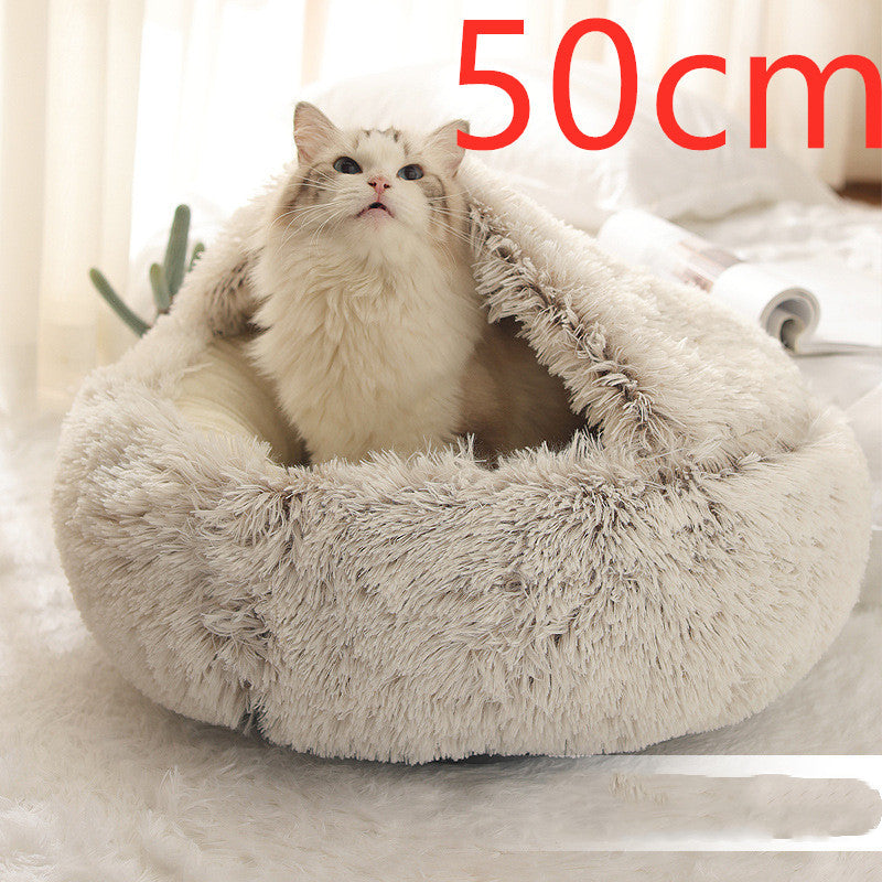 Round Plush Winter Bed