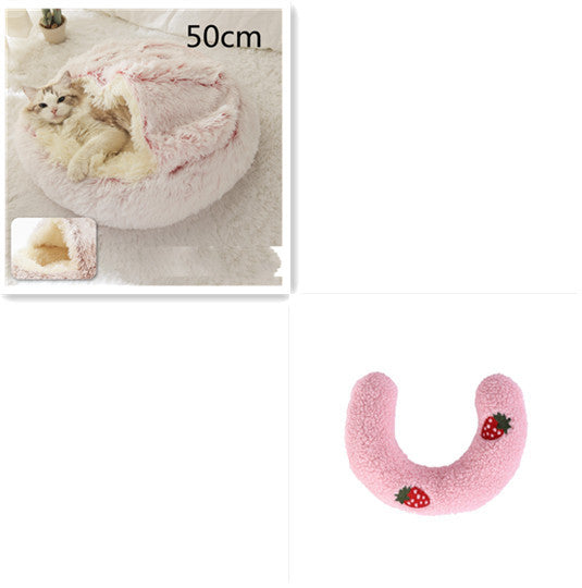 Round Plush Winter Bed
