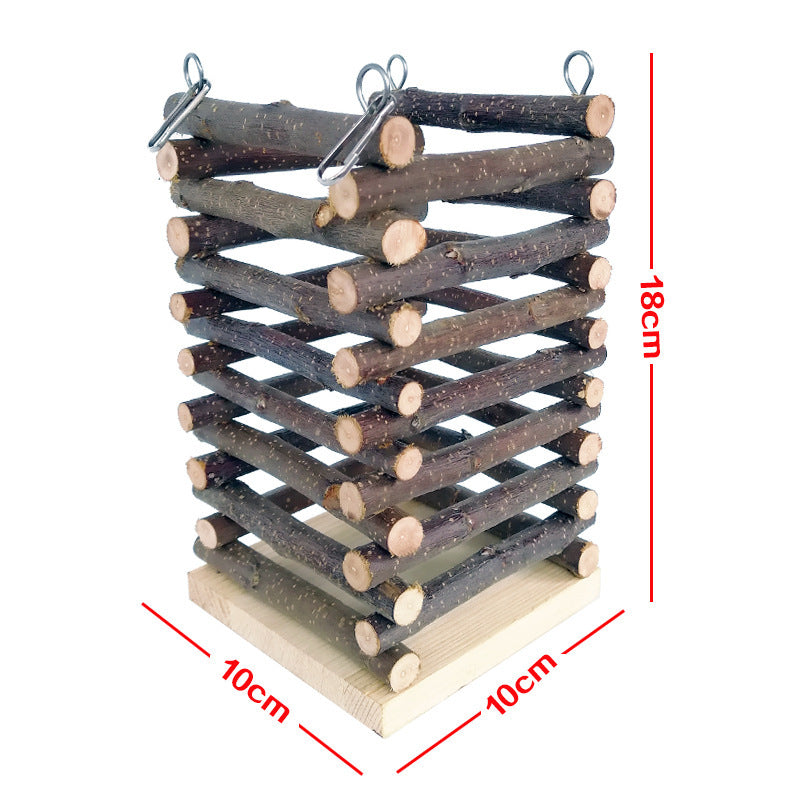 Natural Wooden Rabbit Grass Feeder