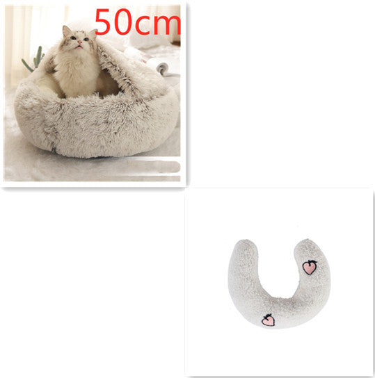Round Plush Winter Bed