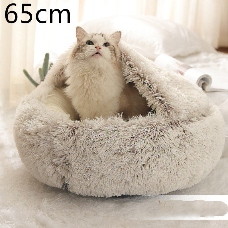 Round Plush Winter Bed