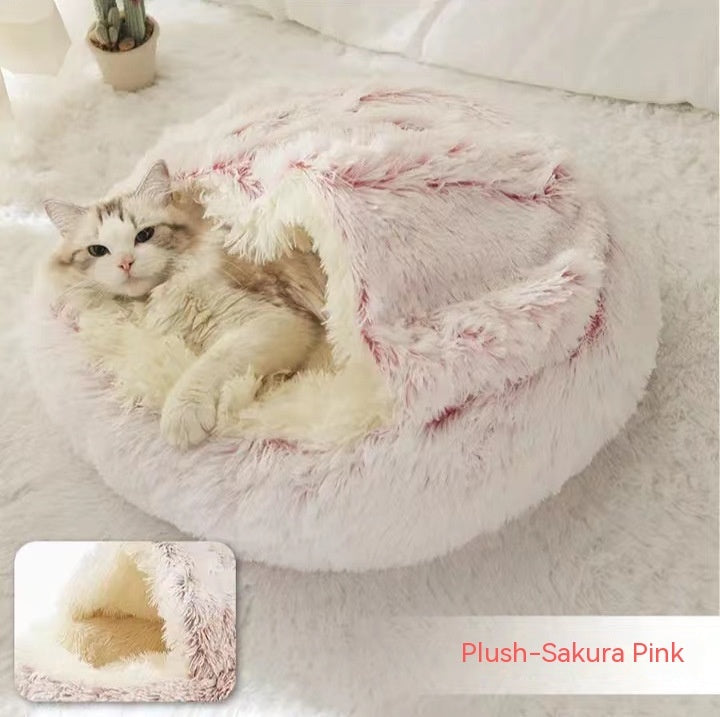 Round Plush Winter Bed