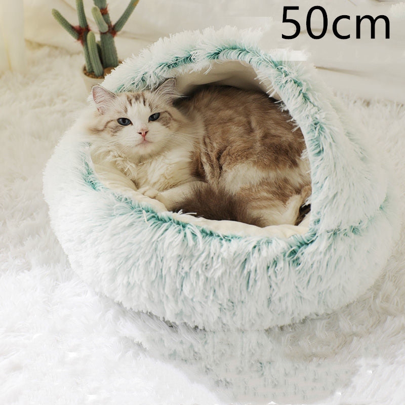 Round Plush Winter Bed