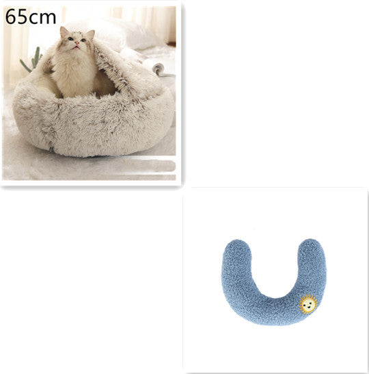 Round Plush Winter Bed
