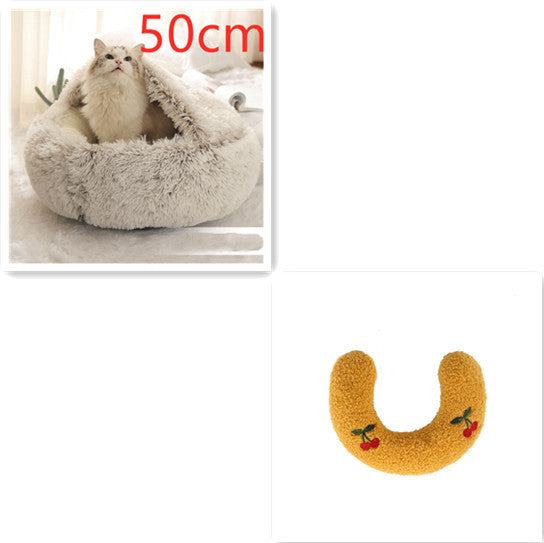 Round Plush Winter Bed