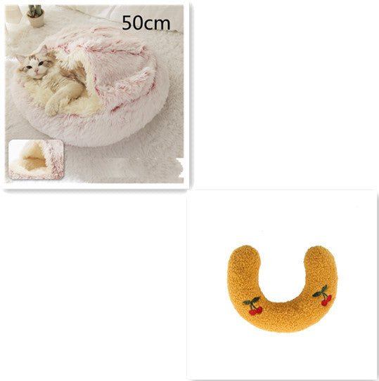 Round Plush Winter Bed