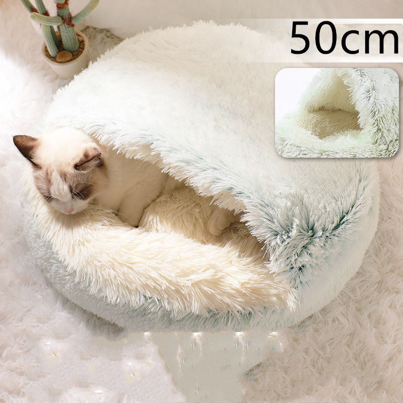 Round Plush Winter Bed