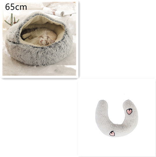 Round Plush Winter Bed