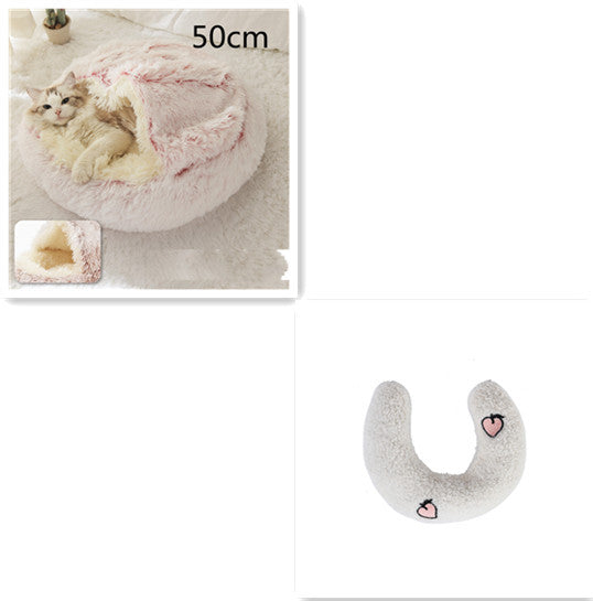 Round Plush Winter Bed