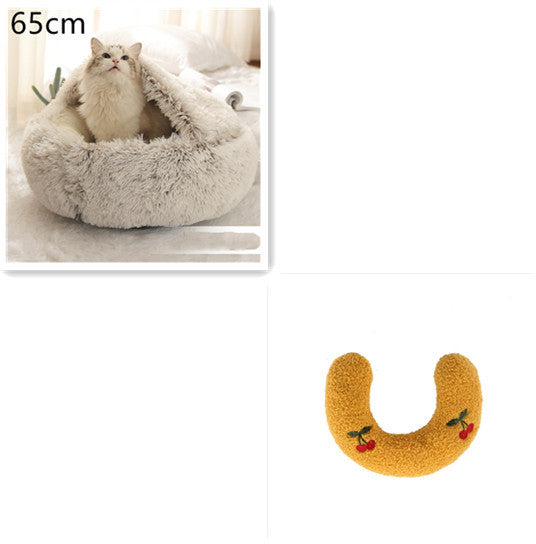 Round Plush Winter Bed