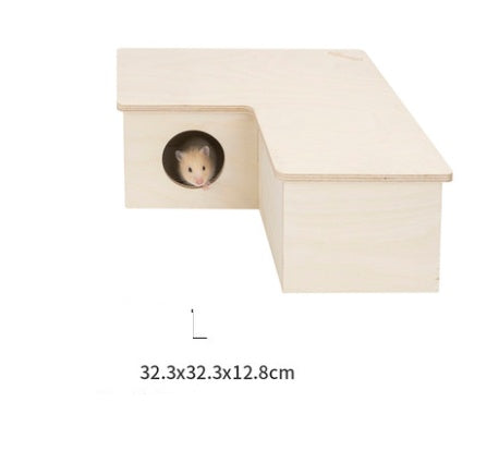 Wooden Hamster Multi-Room House
