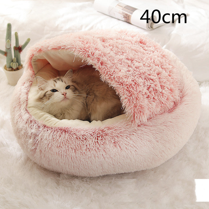Round Plush Winter Bed