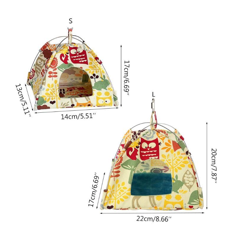 Hanging Canvas Parrot Tent Hammock Nest