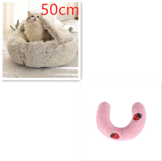 Round Plush Winter Bed