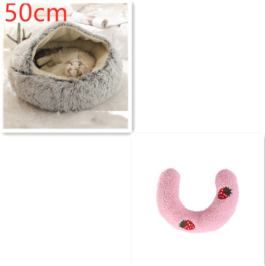 Round Plush Winter Bed