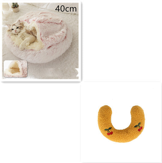 Round Plush Winter Bed