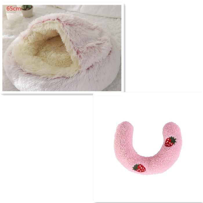 Round Plush Winter Bed