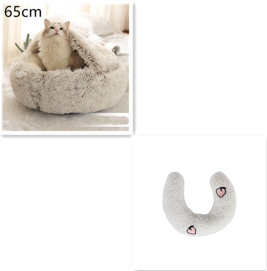 Round Plush Winter Bed