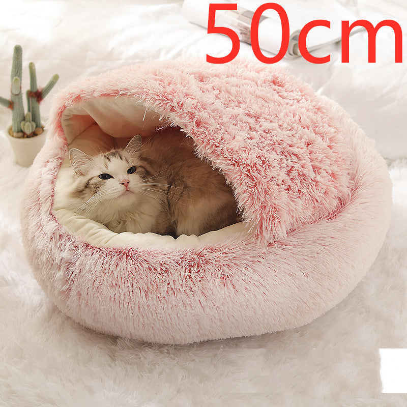Round Plush Winter Bed