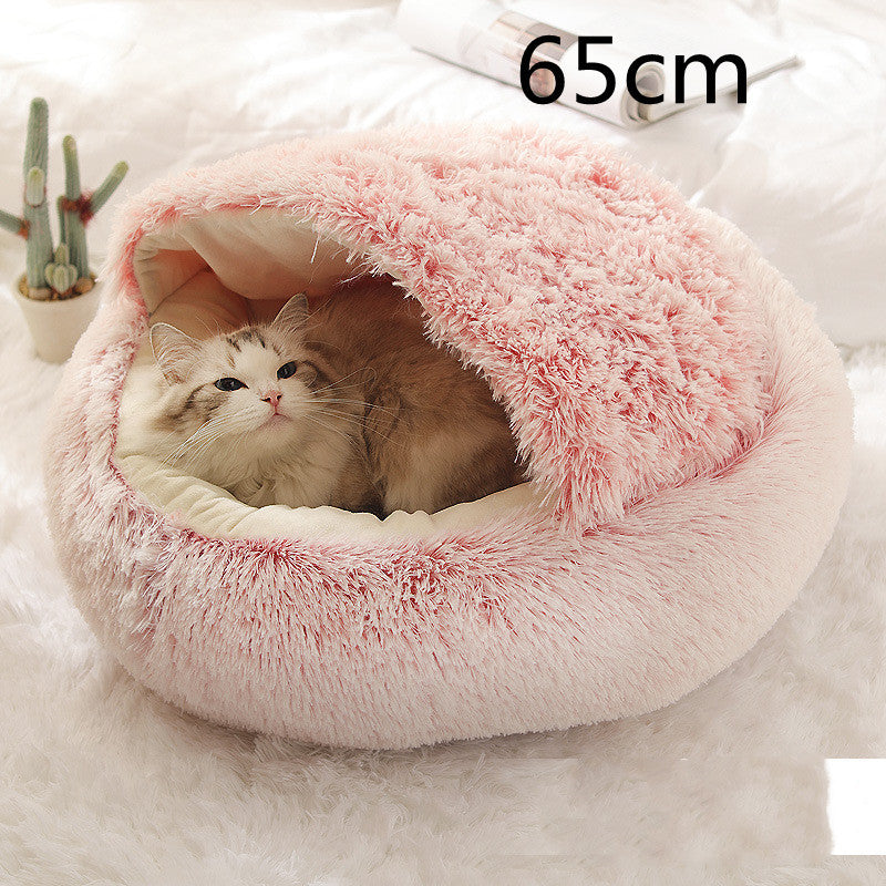 Round Plush Winter Bed