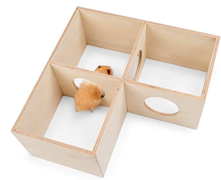 Wooden Hamster Multi-Room House