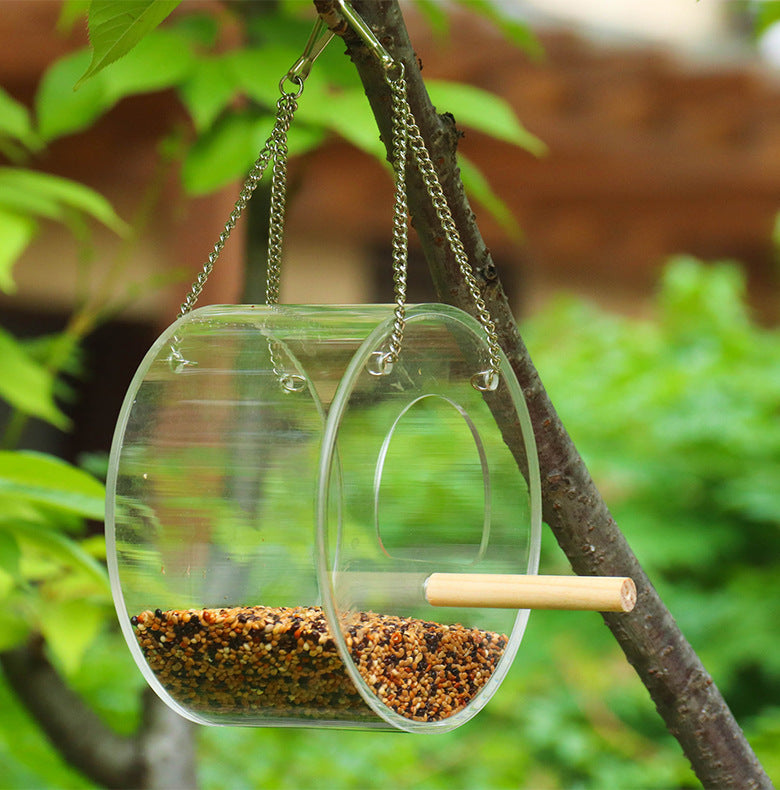 Durable Acrylic Bird Food Box