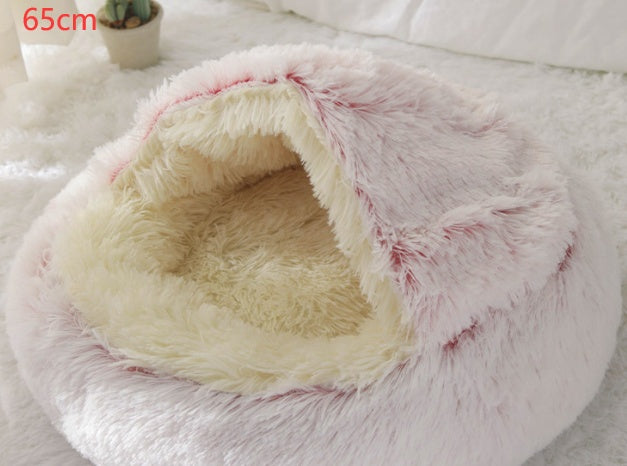 Round Plush Winter Bed