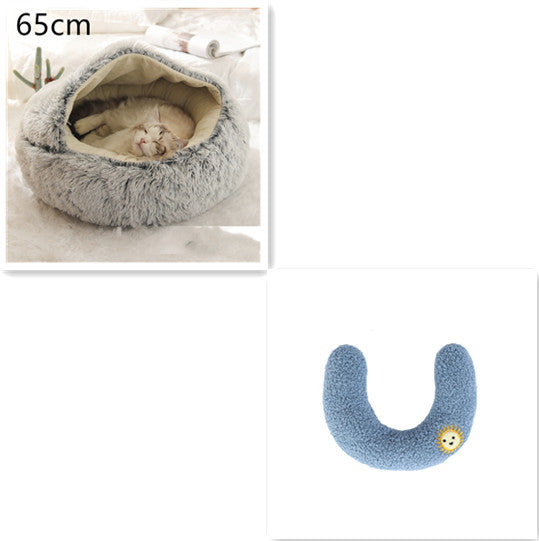 Round Plush Winter Bed