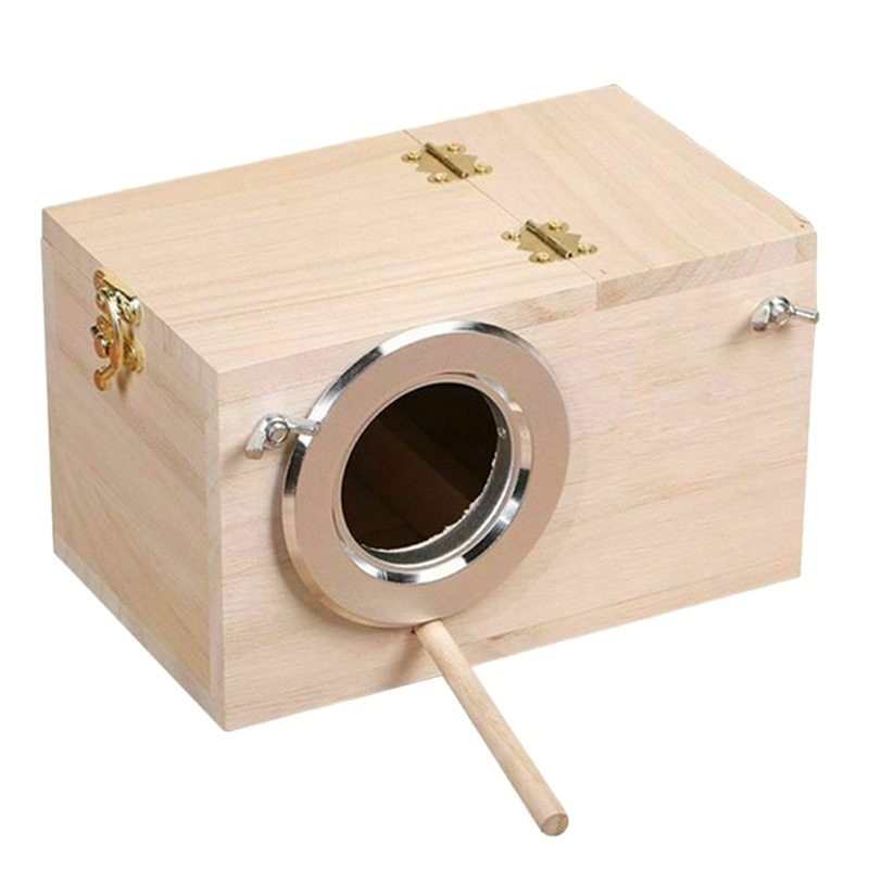Natural Wooden Birdhouse Handmade Outdoor Nesting Box