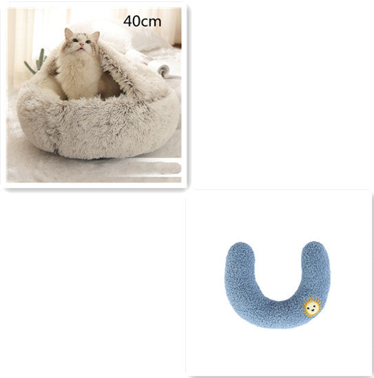Round Plush Winter Bed