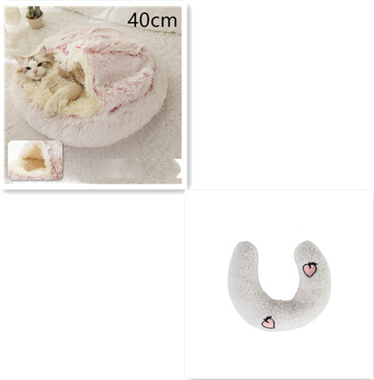 Round Plush Winter Bed