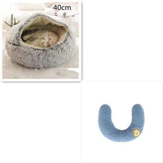 Round Plush Winter Bed