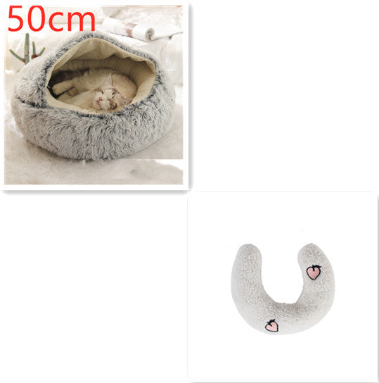 Round Plush Winter Bed