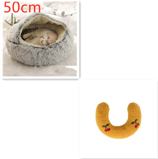 Round Plush Winter Bed