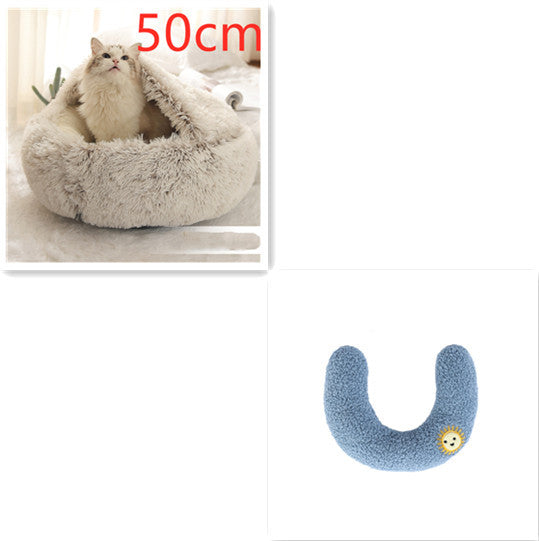 Round Plush Winter Bed