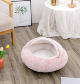 Round Plush Winter Bed