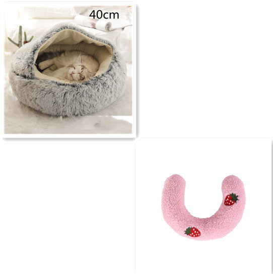 Round Plush Winter Bed