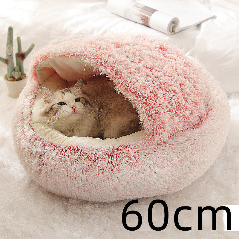 Round Plush Winter Bed