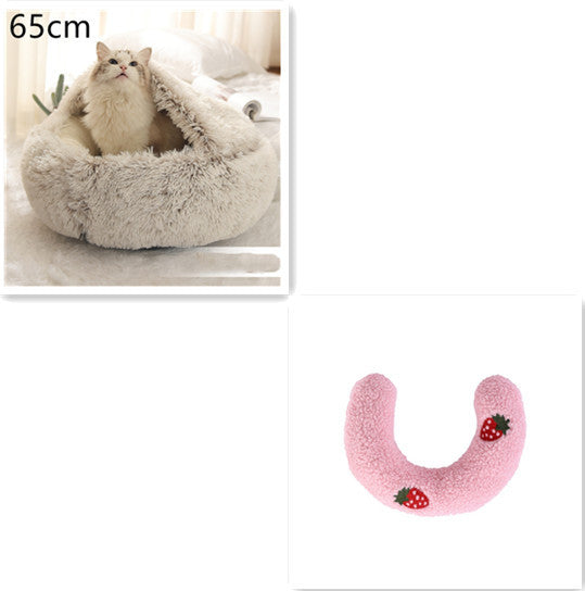 Round Plush Winter Bed