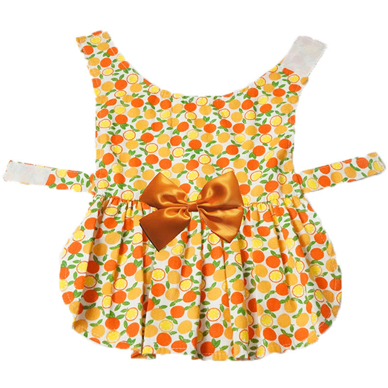 Floral Dress with Bow Skirt