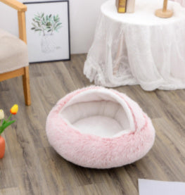Round Plush Winter Bed