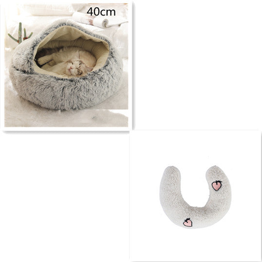 Round Plush Winter Bed