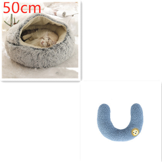 Round Plush Winter Bed