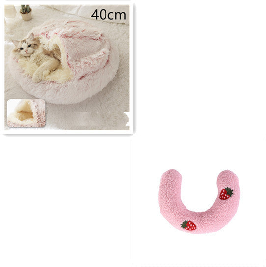 Round Plush Winter Bed