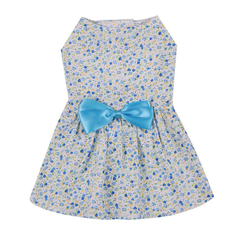 Floral Dress with Bow Skirt
